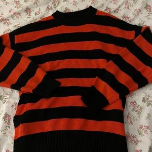 Black and red striped sweater
